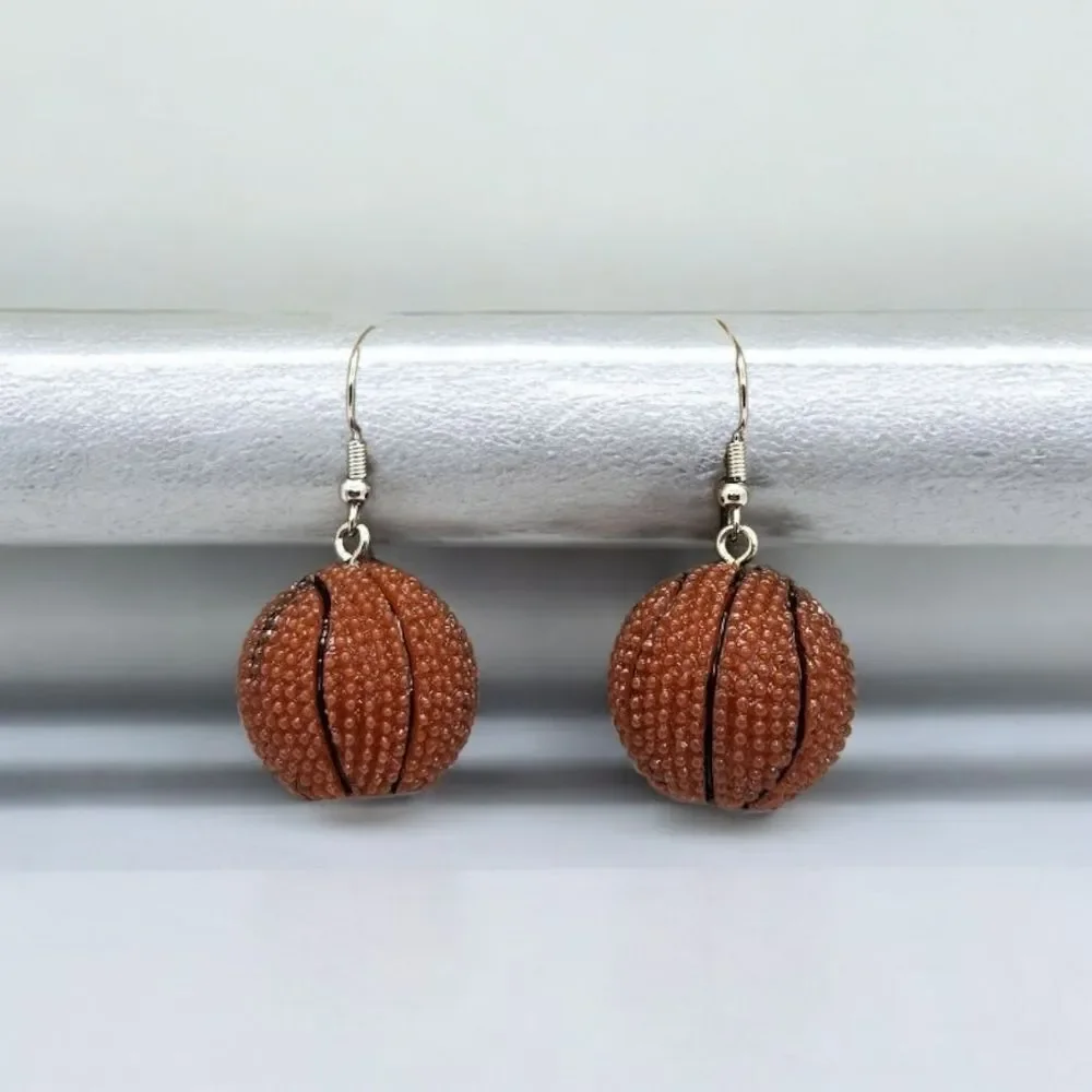 Basketball Earrings Ball Sports Mom Sister Team Jewelry NBA Fan Women's Jewelry